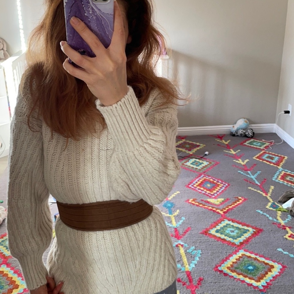 Topshop oversize sweater off white